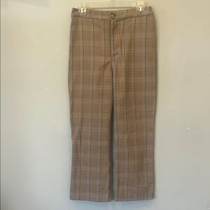 Women’s Plaid Pants - Brown and tan